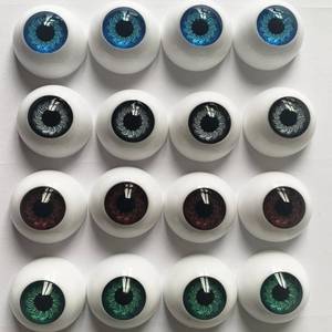 lot 16193 image: Jashem 8 Pairs of 4 Colors 22mm Half Round Realistic Acrylic Eyes for Halloween Props, Masks, Dolls or Bears Craft Plastic Eyeballs (22mm)