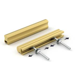 lot 16198 image: goldenwarm Adjustable Drawer Pulls Gold Cabinet Handles for Kitchen Hardware 1 to 4(25-102 mm) Hole Distance 6 Pack