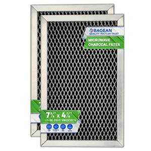 lot 16199 image: Microwave Filter Replacement 7.68 x 4.85 JX81C WB02X10776 GE Microwave Charcoal Filter - Also Fits LG Kenmore Carbon Filter - Freshens and Filters Kitchen Air in Over the Range Oven Vent Fan 2-Pack