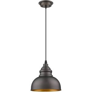 lot 1336 image: FLALINKO Farmhouse Mini Pendant Lighting Over Island, Industrial Adjustable Height Ceiling Light Fixture, Bronze Round Hanging Fixture for Dining Room, Bedroom, Living Room, Restaurant, Bar