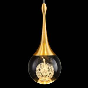 lot 1344 image: AIRYPHANT Modern LED Pendant Light for Kitchen Island, Dimmable Gold Teardrop Crystal Ceiling Pendant Lighting for Dining Room Bedroom Bathroom Hallway Entryway 3000k Warm White