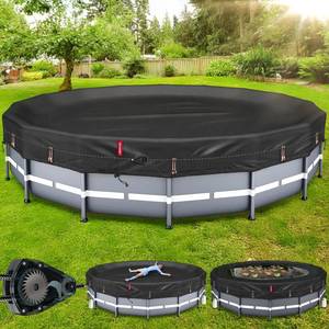 lot 1348 image: QH.HOME 2025 Upgraded Ultimate Windproof 12 Ft Round Pool Cover with Fast Tightening Patented Ratchet,Solar Pool Cover for Above Ground Pools Durable, Tear Resistant with Weight-Bearing Rings