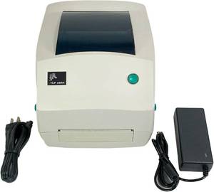 lot 1389 image: Zebra TLP 2844 2844-10300-0031 Thermal Transfer Label Printer USB with AC Adapter (Renewed)