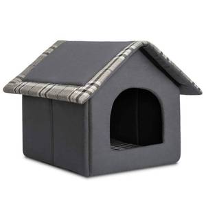 lot 1404 image: Hollypet Cozy Pet Bed Warm Cave Nest Sleeping Bed Puppy House for Cats and Small Dogs, Gray