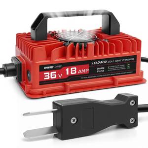 lot 1407 image: EPOWREY 18 Amp 36 Volt Golf Carts Battery Charger for EZGO & Yamaha with Crowfoot Plug