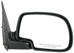 lot 1408 image: Dorman 955-069 Passenger Side Manual Remote Door Mirror - Folding Compatible with Select Chevrolet  GMC Models, Black