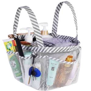 lot 2355 image: Haundry Mesh Shower Caddy Bag for College Dorm Room Essentials Portable Shower Caddy Tote with 8 Pockets for Beach, Swimming, Gym, Travel