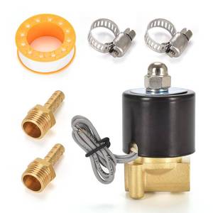 lot 2362 image: CGELE Brass Electric Solenoid Valve 12V 14��inch�� Pneumatic Air Valve Normally Colsed for Water Air Gas Fuel Oil