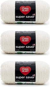 lot 2365 image: Red Heart Super Saver Aran Yarn - 3 Pack of 198g7oz - Acrylic - 4 Medium (Worsted) - 364 Yards - KnittingCrochet