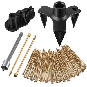 lot 2379 image: Dreyoo Squeaky Floor Repair Kit with 5 Tools and 50 Screws, Eliminates Floor Squeak Fit Most Carpet Hardwood Floors, Woodworking Project Kits Use for Stopping Squeaky