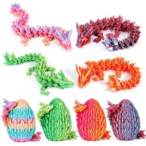 lot 2382 image: SHUWND 3D Printed Dragon Eggs �� 4PCS Mini Articulated Baby Dragon Toys, Mystery 3D Fidget Dinosaur Eggs Set for Kids & Adults, Fantasy Desk Decor & Collectible Gifts