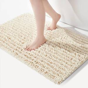 lot 2385 image: FLOLEOPA Soft Plush Microfiber Bathroom Rugs, Absorbent Bath Rugs Non Skid Machine Wash Dry Bath Mats for Tub,Shower and Bath Room Floor Mats (24x39inches, Cream)