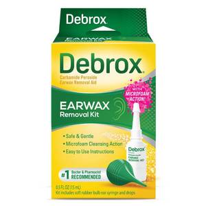 lot 2402 image: Debrox Ear Wax Removal Kit - Includes Bulb Syringe and 0.5 Fl Oz Removal Drops for Cleaning Ears