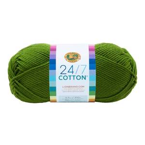 lot 2411 image: Lion Brand Yarn Lightweight 247 Cotton Yarn for Knitting, Crocheting, and Crafts, Grass, 1 Pack