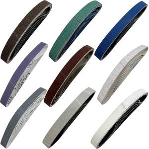 lot 2471 image: A 45 Pcs 12 x 12 Replacement Sharpening Belt Kit for Official Work Sharp Knife & Tool Sharpener (WSKTS & WSKTS-KTMk.1 & Mk.2) - 80120240400600800100025005000 Grits