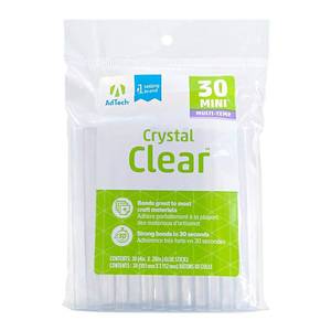 lot 2478 image: AdTech Hot Glue Sticks 4 Mini Size, Clear, 30 Sticks