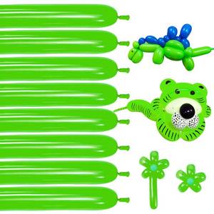 lot 2479 image: Green 260 Balloons for Twisting Balloon Animal, Long Skinny Green Balloons for Modelling, Green Magic Balloon Animal Kit for Weddings Birthdays Party Decorations,100Pcs (Green)