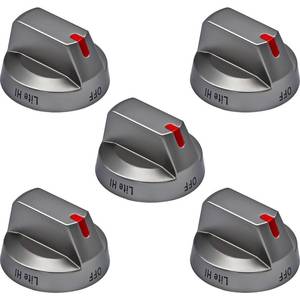 lot 2498 image: Upgraded DG94-04167 for Samsung Gas Stove Knobs Replacements, Stainless Steel DG94-04167 Range Burner Knob, Fit for NX60A6111SSAA, NX60A6311SSAA, NX60A6511SSAA, NX60A6711SSAA 5-Pack