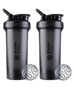 lot 3195 image: BlenderBottle Classic V2 Shaker Bottle Perfect for Protein Shakes and Pre Workout, 28-Ounce, Black, 2 Pack