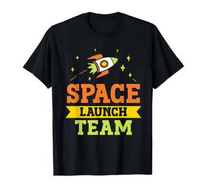 lot 4226 image: Space Launch Team Mission Rocket Orbit Launching T-Shirt