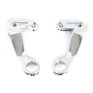 lot 4228 image: Cyreedom 1 Pair Fairing Mounting Bracket Kit to Support Fairing Light Mounting compatiable for Harley Road Glide CVO Ultra FLTRUSE FLTRX FLTRU 2010-2013 (Chrome)