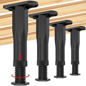 lot 5484 image: 4PCS Adjustable Bed Frame Support Legs ( (8.3-14.5 ), Frame Center Slats Heavy Support Leg, Extra Durable Furniture Suport Feet, for FrameSofaDresserChairTable, Legs Furniture Replacement Parts