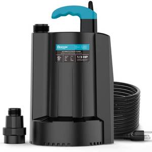 lot 5493 image: BOMGIE 13 HP Automatic Submersible Water Pump, 2250GPH Sump Pump Portable Electric Utility Pump Removal for Pool Draining Basement Hot Tubs Garden Pool Cover Pond with 20ft Power Cord