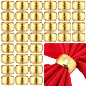 lot 5502 image: Zhehao 50 Pcs Gold Napkin Rings Metal Napkin Holder Rings Delicate Buckle for Wedding Receptions Birthday Dinner Table Wedding Banquet Anniversary Decoration Family Gathering Banquet(Vintage)