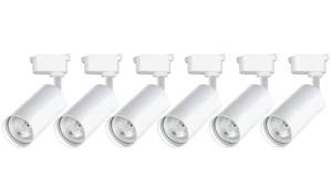lot 5507 image: Bravsekai Dimmable H Type Track Lighting Heads, 6PCS Brightened 3000K Warm White 20W 2400lm for Accent Lighting, LED Track Lighting Ceiling Spotlight Fixture