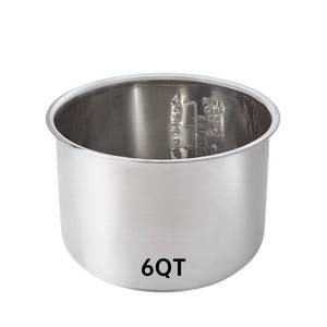 lot 5514 image: Replacement Inner Pot Compatible with Instant Pot 6 quart - Stainless Steel Rice Cooker Pot Replacement, Polished Surface with Markings, for Instant Pot Accessories