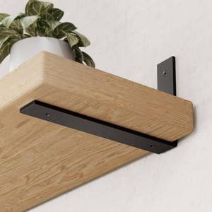 lot 5523 image: A6-Pack Heavy Duty 12-Inch Black Shelf Brackets, L Shelf Bracket 12 Inch for Floating Shelves, 15-Inch Thick