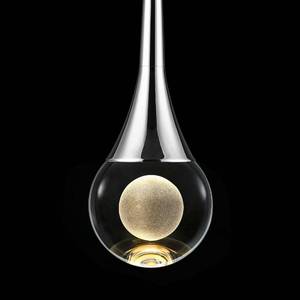 lot 5536 image: Untrammelife 1-Light Pendant Lights Kitchen Island, 8W 3 Color Temperature Dimmable LED Pendant Light Fixtures, Silver Hanging Crystal Teardrop Pendant Lights for Bathroom, Bedroom