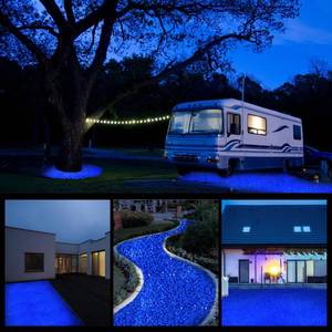 lot 5541 image: Sasylvia 4000 Pcs Glow in The Dark Rocks Blue Garden Glow Rocks Glow in The Dark Stones Outdoor Glow in The Dark Pebbles for Walkway Backyard Landscaping Pathway Aquarium Fish Tank Plant Decoration