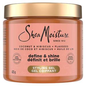 lot 6016 image: SheaMoisture Define & Shine Styling Gel  Flaxseed Coconut&Hibiscus Hydrates,Holds Your Style All Day Infused With Glycerin,Coconut Oil an Invigorating Sweet Scent ParabenFree Frizz Control Gel 15OZ