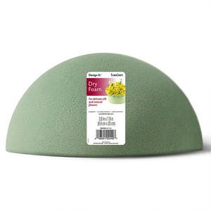 lot 6023 image: FloraCraft Floral Dry Foam Half Ball 3.9 inch x 7.9 inch Green