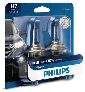 lot 6092 image: Philips Automotive Lighting H7 Vision Upgrade Automotive Replacement Headlight Bulb, Fits Select High Beam, Low Beam, or Fog Positions (Pack of 2)