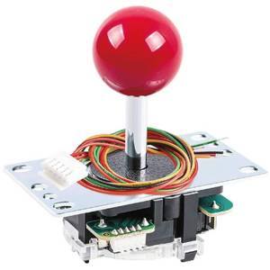 lot 6110 image: SANWA JLF-TP-8YT Joystick Red Original - for Arcade Jamma Game 4 & 8 Way Adjustable, Compatible with Catz Mad SF4 Tournament Joystick (Red Ball Top), Use for Arcade Game Machine Cabinet SNWA