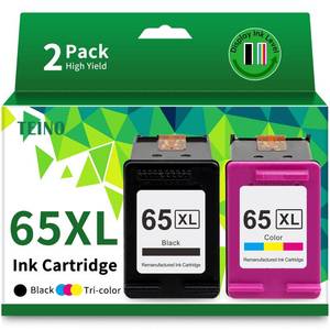 lot 6115 image: TEINO Remanufactured Ink Cartridge Replacement for HP 65 65XL 65 XL use with HP Envy 5055 5052 5058 DeskJet 3755 2655 3752 3720 3722 3723 3758 2652 2622 2624 Printer (Black Tri-Color, Combo Pack)