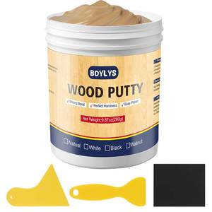 lot 6123 image: Wood Filler & Wood Putty Kit, 9.87oz(280g) Natual - Quick & Easy Furniture Repair for Cracks, Holes & Imperfections - Durable, Smooth, and Stainable