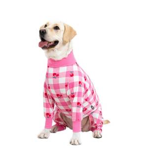 lot 6133 image: Pink Dog Recovery Suit - FemaleMale Onesie, Lightweight, Prevent Shedding & Licking, MediumLarge Dogs, Full Belly