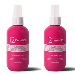 lot 6162 image: A12 Benefits Instant Healthy Hair Treatment, Leave-In Conditioning, Smoothes Frizz, Strengthens & Repairs, Heat Protection Spray, 6 Fl Oz (Pack of 2)