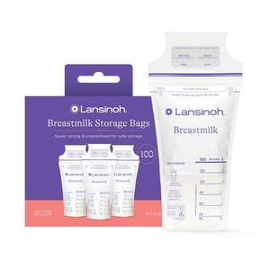 lot 6174 image: Lansinoh Breastmilk Storage Bags, 100 Count, Baby Essentials, Fast Freeze & Thaw Breast Milk Bags for Baby Bottle Feeding, Superior Strength & Stretch, 6 Ounce