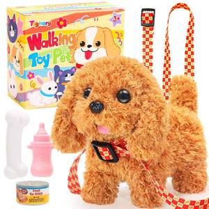 lot 6178 image: Tagitary Plush Toys Puppy Electronic Toy Dogs That Walk and Bark,Tail Wagging Fake Dog Interactive Dog Toy for Kids with Leash,Easter Christmas Birthday Gift for Toddlers Kids