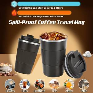 lot 8312 image: SPLMIFA Vacuum-Insulated Stainless Steel Travel Coffee Mug, Leak-Proof Reusable Coffee Cup with Lid - Keep Hot & Cold Drinks for Hours, Durable Thermos Tumbler for Men & Women (3rd-Black, 12OZ)
