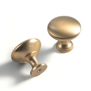 lot 8313 image: Goo-Ki 6 Pack Champagne Bronze Drawer Knobs Kitchen Cabinet Knob Hardware - Single Hole Retro Bar Handles Pull for Closet Wardrobe Dresser Cupboard, 9338CB-DK