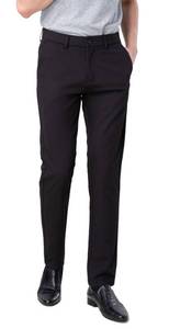 lot 8326 image: Plaid&Plain Men��s Slim Fit Dress Pants Stretch Dress Pants 8101Black 40X32