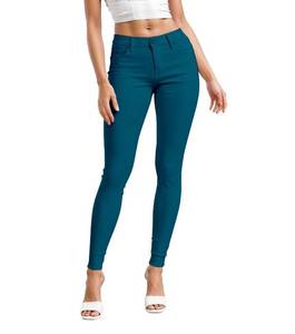 lot 8351 image: Hybrid & Company Womens Hyper Ultra Stretch Comfy Skinny Leg Work Casual Pants P44876SKX Teal 1X