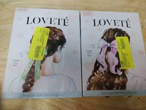 lot 9366 image: Lovete Boutique Hair Bow Tying Set (2 in Lot, Mint Green & Pink)