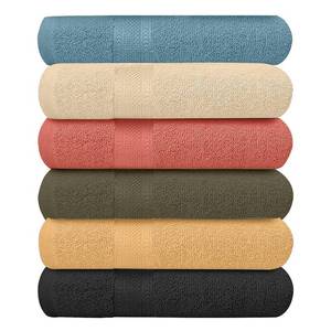 lot 9373 image: KAHAF COLLECTION Pack of 6 Bath Towels Set 27 x 54 Inches, 100% Cotton, Larger & Lighter Weight, Quicker to Dry, Super Soft and Absorbent, Perfect for Bathroom (Multicolor, Pack of 6 (27x54))