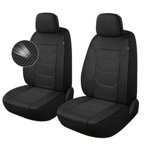 lot 9385 image: Pariiaotin 3D Air Mesh Car Seat Covers Front Sets Washable and Breathable Premium Cloth Automotive Vehicle Seat Covers for Cars Interior, Universal Fit for Most Cars, Sedan, Truck, SUV(Black)